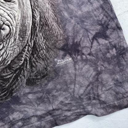 The Mountain Shirt Mens XL Rhinoceros Tie Dye Purple 2013 USA Rhino Wild Animal