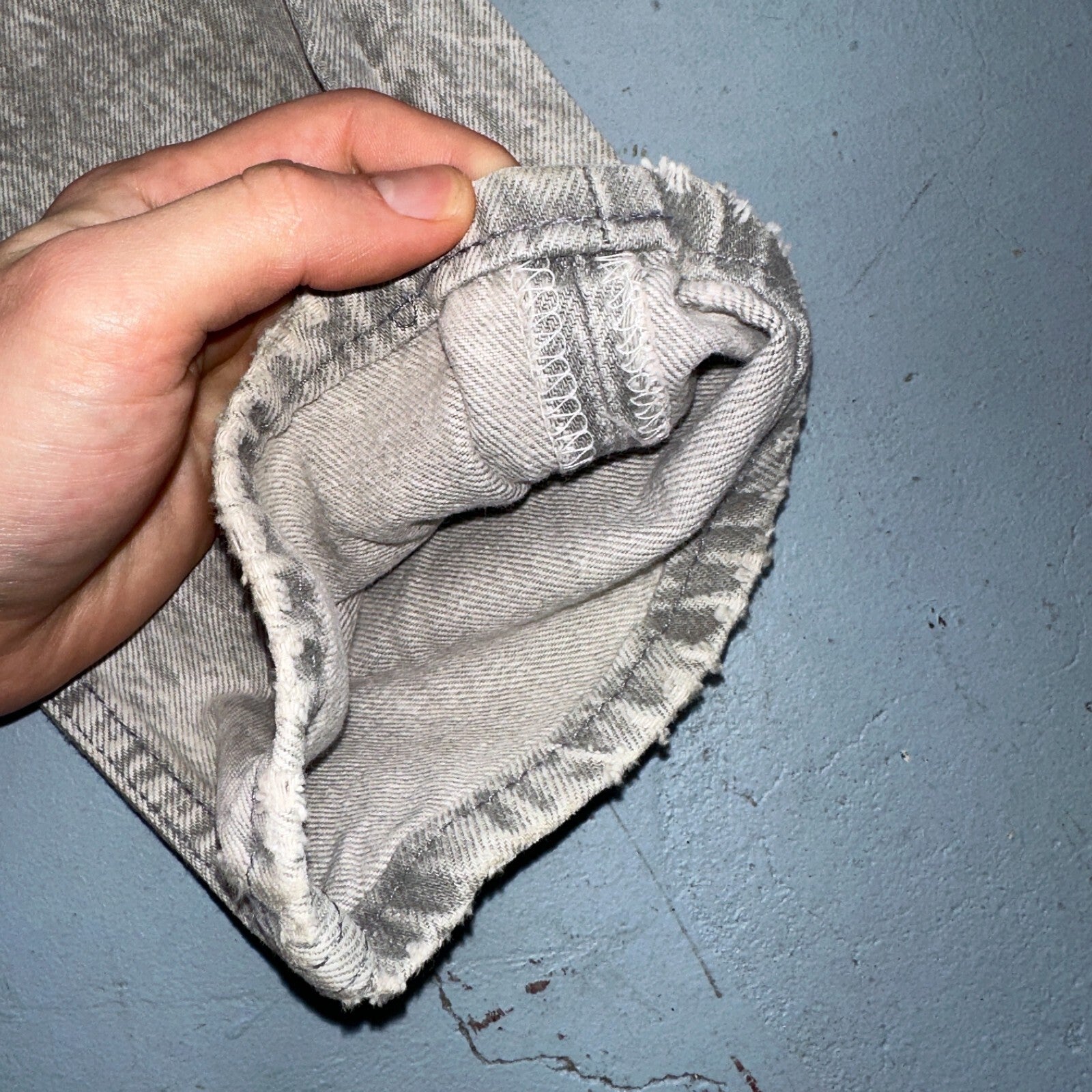 Levis 501 Vintage 80s USA XX Straight Leg Jeans Gray Acid Wash 27x32 Act 26x31