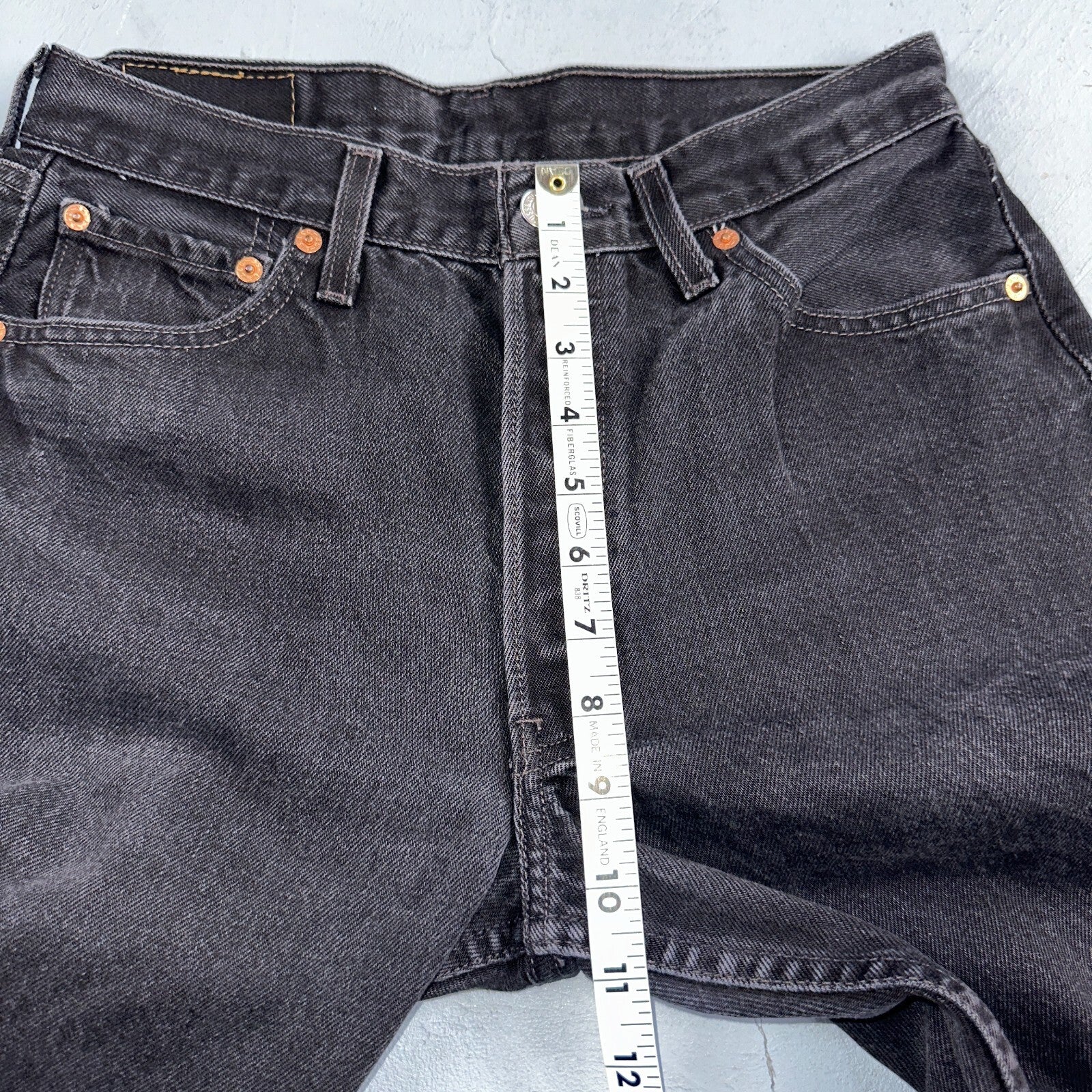 Levis 501 Vintage Y2K XX Straight Leg Jeans 90s Black Wash 30x32 Act 28x30