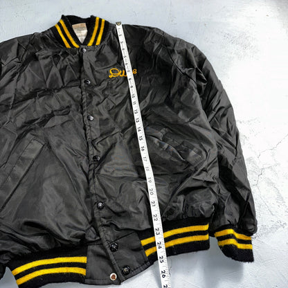 Vintage Pittsburgh Pirates Starter Satin Jacket Nylon 80s Black Chainstitch Duke