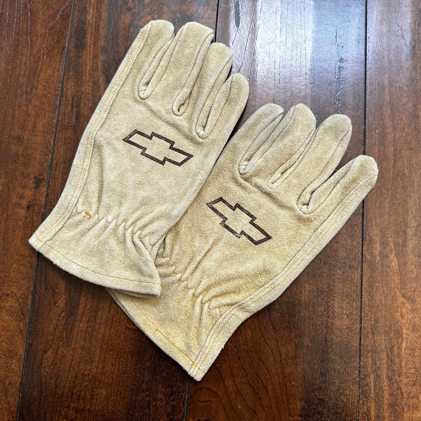 Vtg Wells Lamont Cowhide Leather Work Gloves L Chevy Western Freddy Krueger