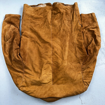 Vintage 50s Pennys Men’s 42L Brown Suede Leather Western Coat Blazer Chore 1950s