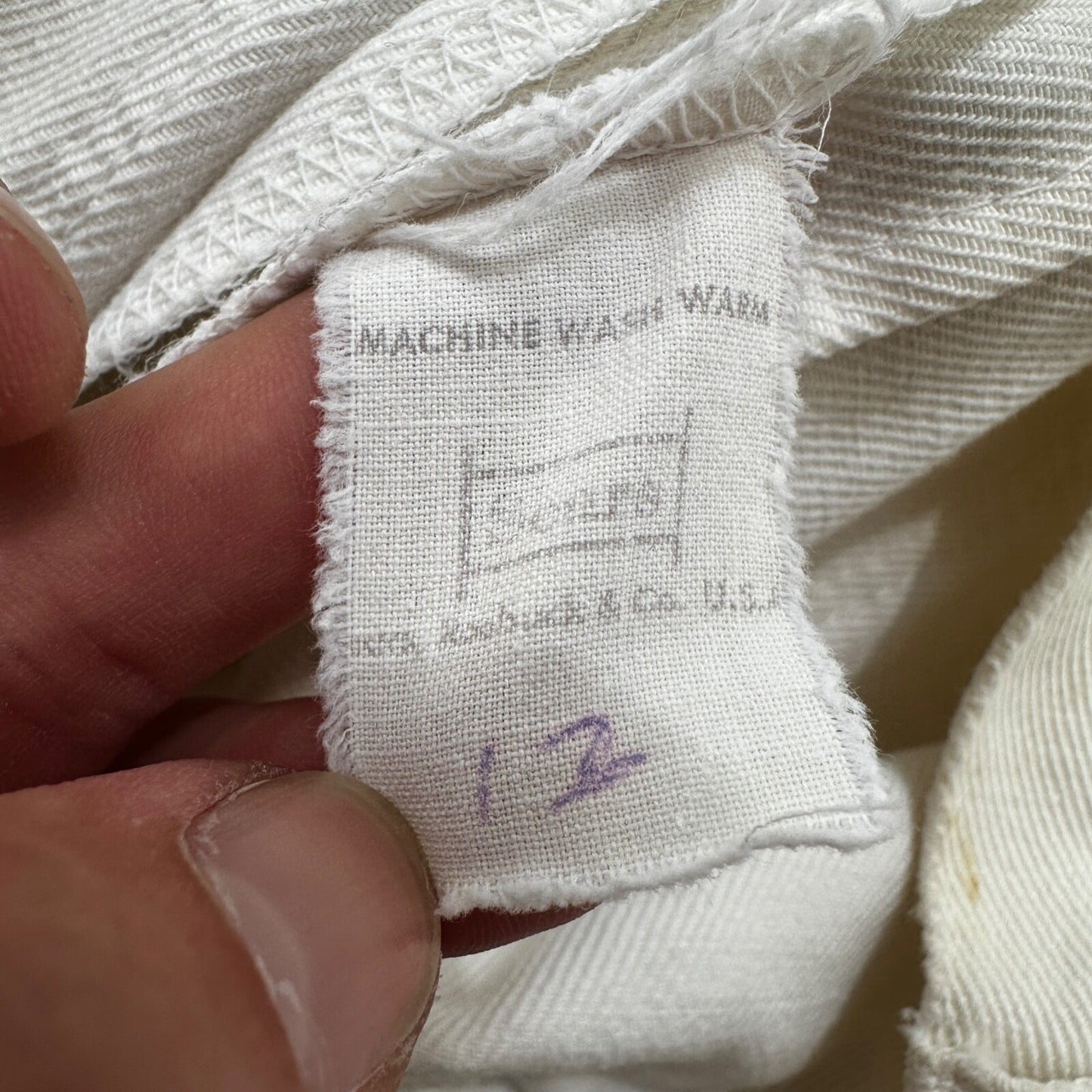 VTG 1960s Rockabilly 26x27 USA Hand Drawn Political No Nukes White Art Pants 60s