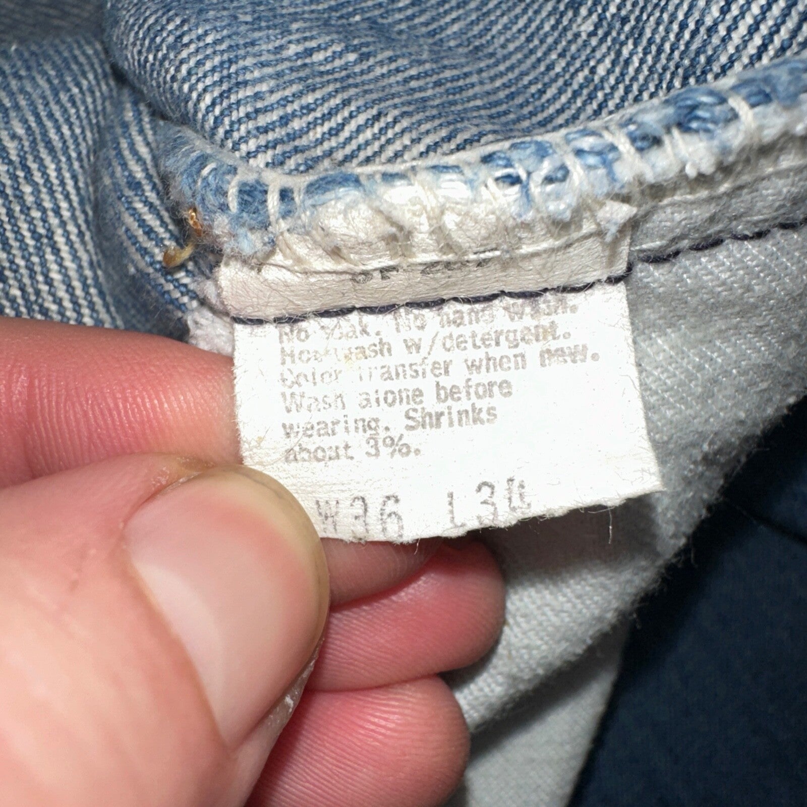 Levis 646 Vintage 70s USA Orange Tab Bootcut Flare Blue Bell Bottom Jeans 34x31