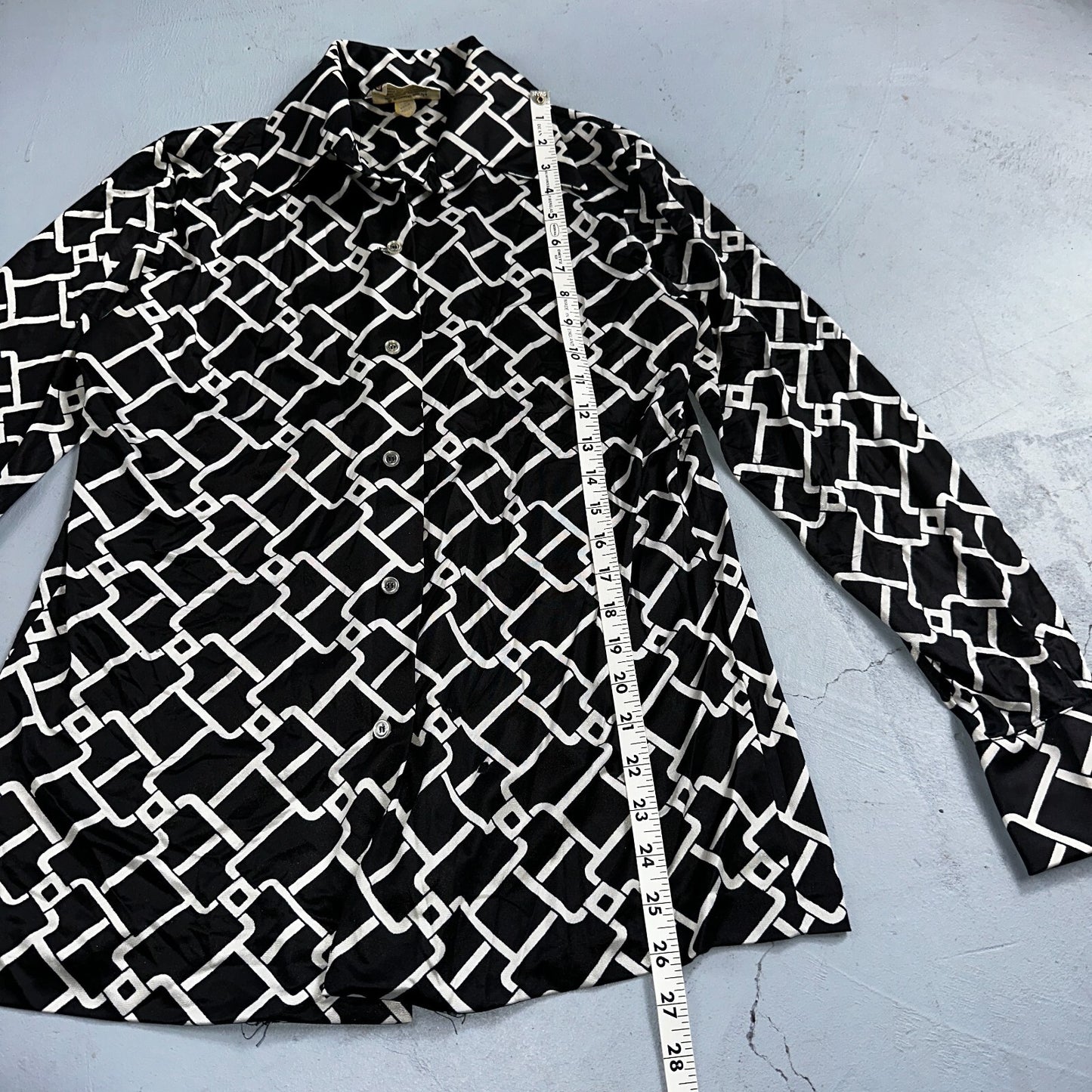 Koret of California Sz 16 Vintage Button Shirt Jacket Collar 70s Rockabilly 60s