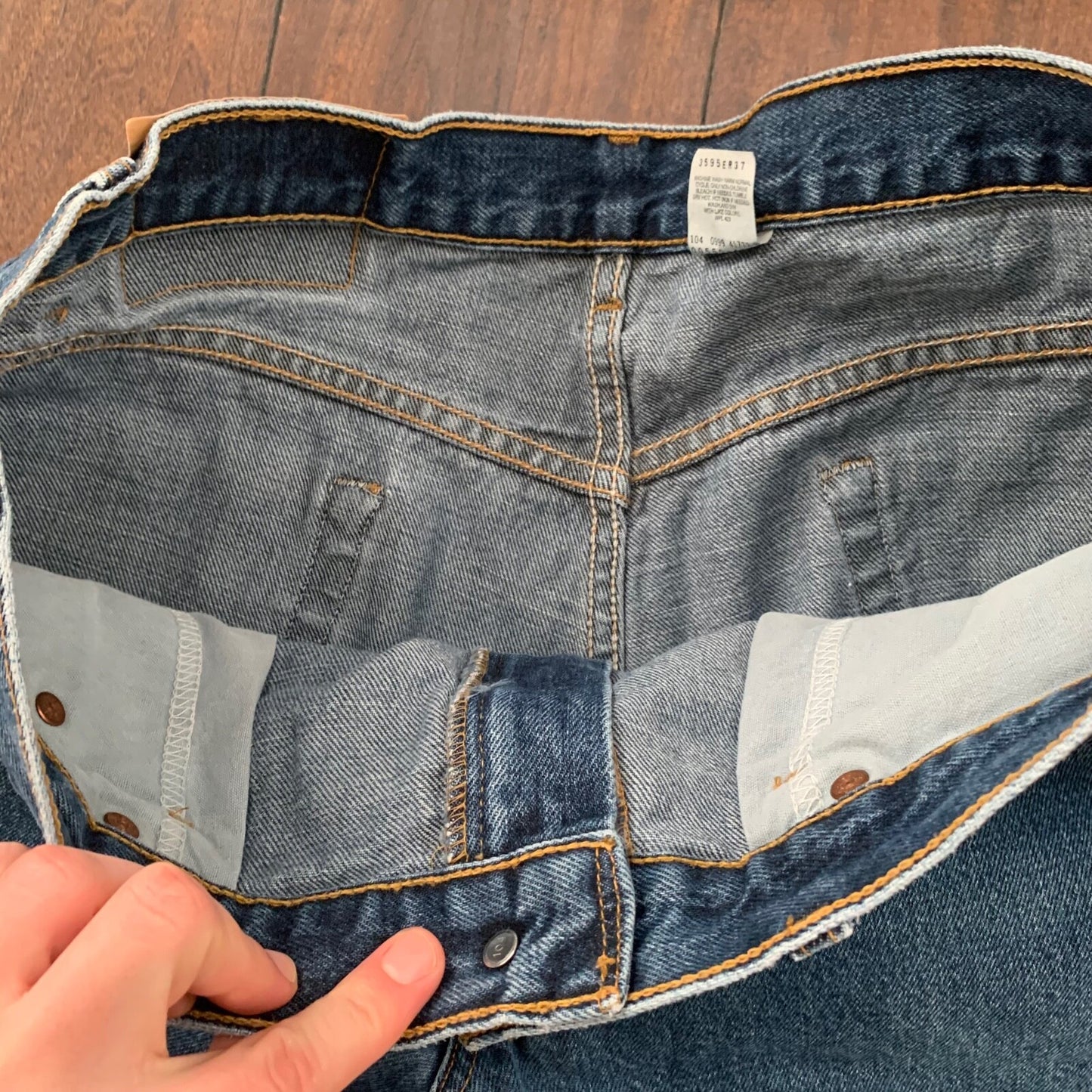 Levis 550 Vintage 90s Relaxed Fit Blue Denim Jeans Size 36X34 Act 33x32