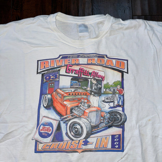Graffiti Alley VTG Shirt Classic Antique Sports Cars America USA Nascar Driving
