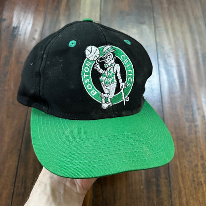 Boston Celtics VTG Hat Cap Snapback NBA Competitor Green Black Basic Team