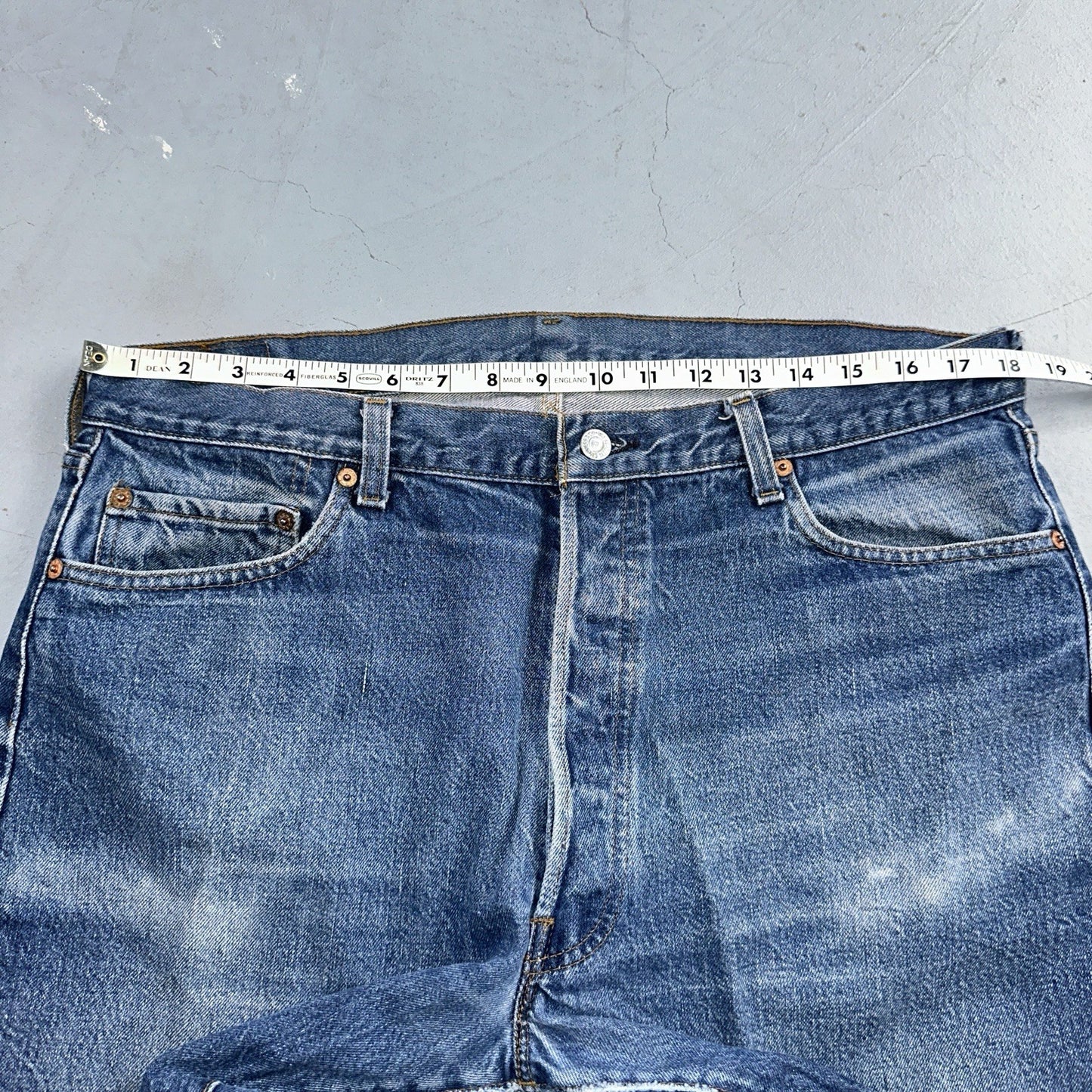 Levis 501 Vintage 80s Redline Selvedge USA XX Jeans Med Wash 40x36 Act 36x32