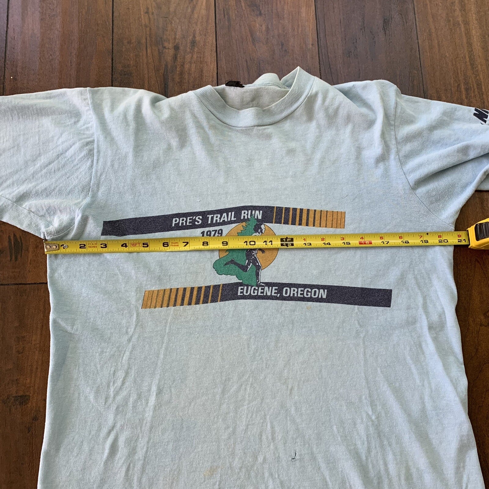 Vintage Nike T Shirt Mens 1979 Pre Trail Run Prefontaine Tee 70s Pinwheel Geisha