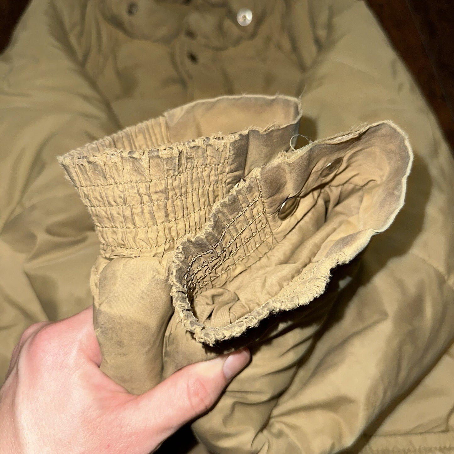 Vintage Golden Fleece Men's Tan Winter Jacket Parka Down Like Poly 70s 80s