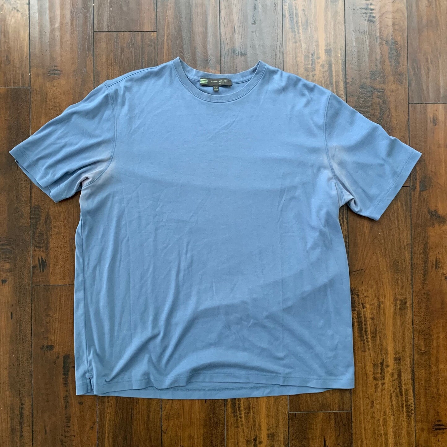 Robert Barakett T-Shirt Men XXL Short Sleeve Casual Pima Montreal Cotton Blue