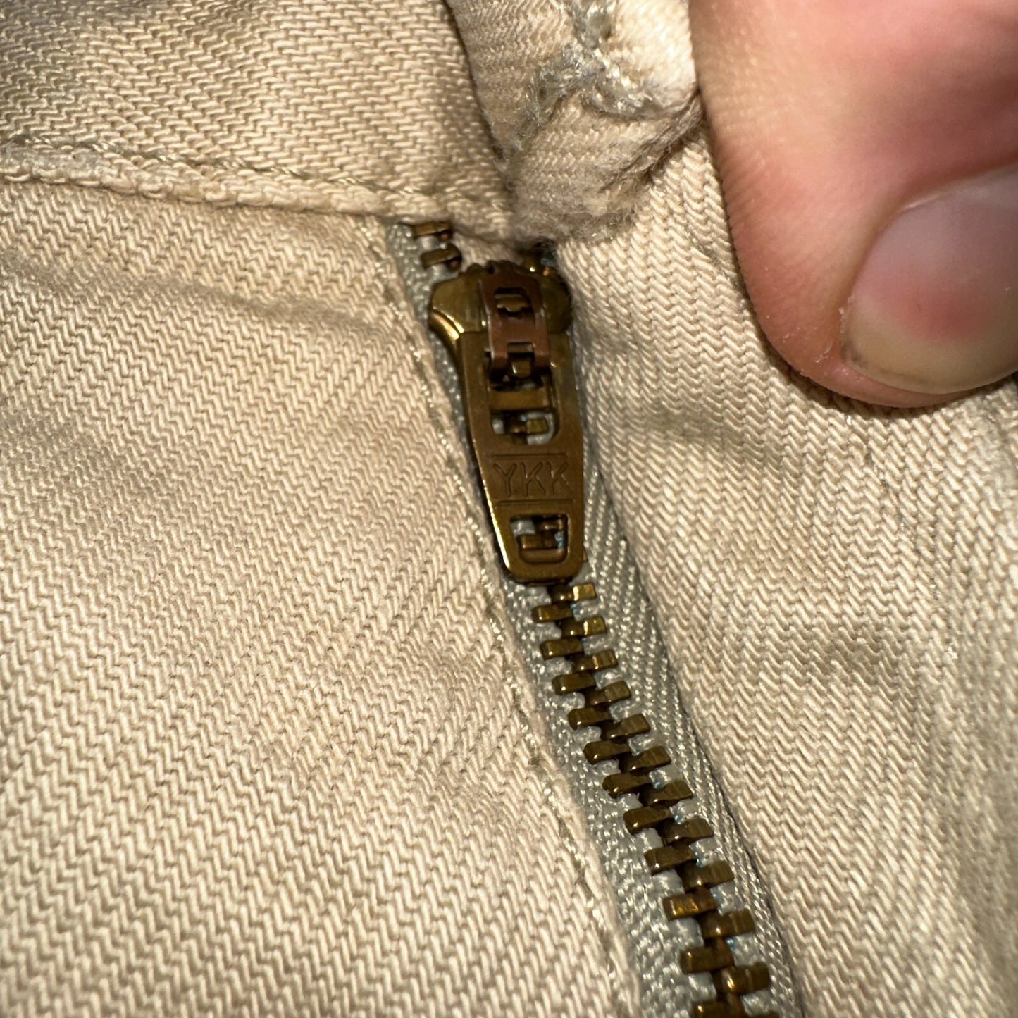 Levis 505 Vintage Y2K Jeans Beige Stained Zipper Fly Straight 34x29 Act 32x28