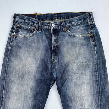 Levis 501 Vintage Y2K XX Straight Leg Jeans Blue Med Wash 33x34 Act 32x31
