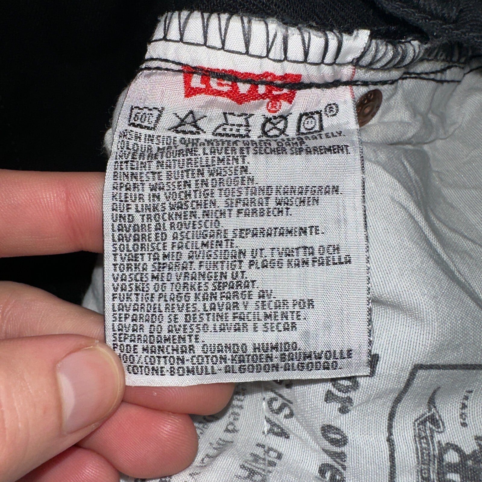 Levis 501 Vintage 90s USA XX Straight Leg Jeans Missing Buttons 31x32 Black