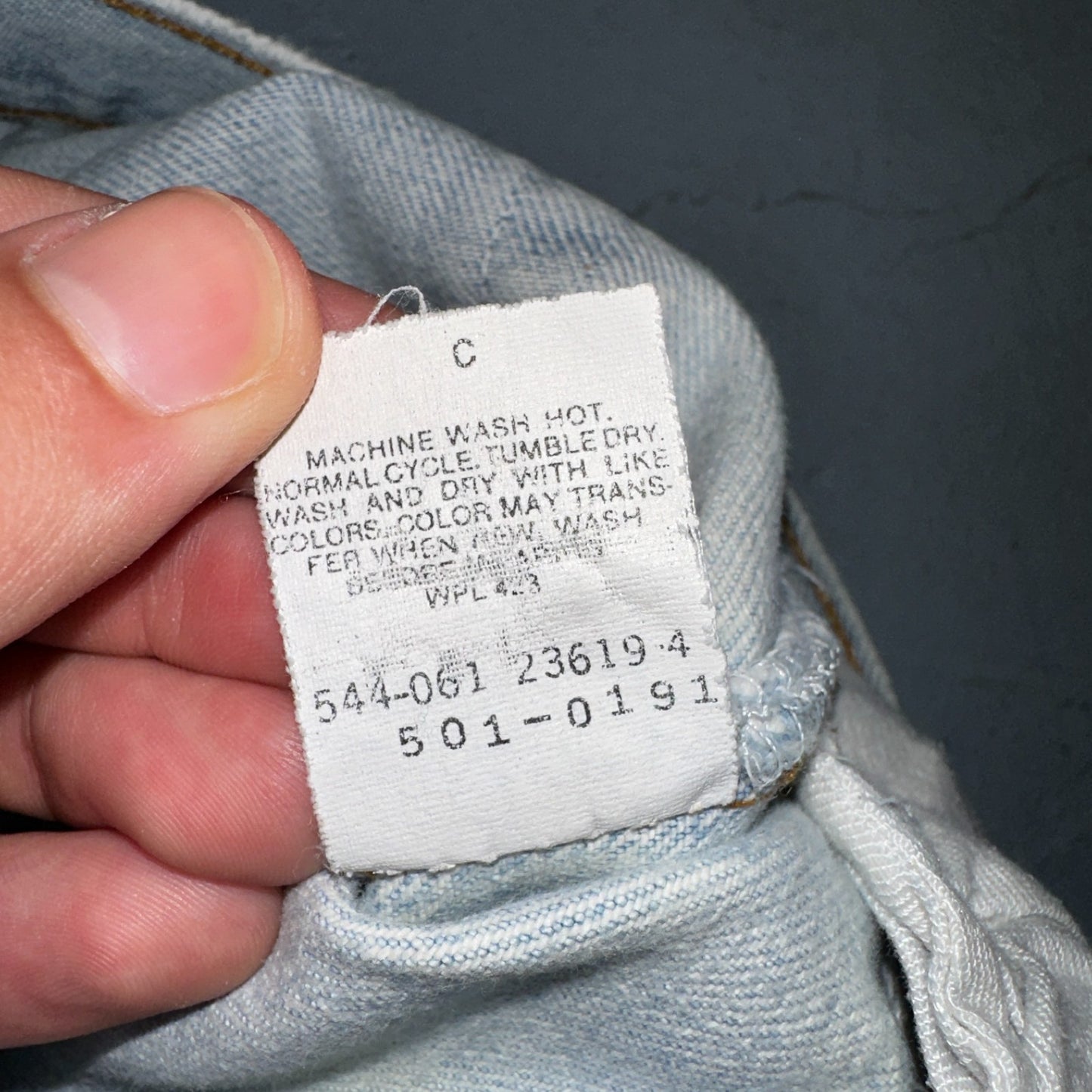 Levis 501 Vintage 90s USA XX Straight Leg Jeans Blue Light Wash 33x34 Act 30x32