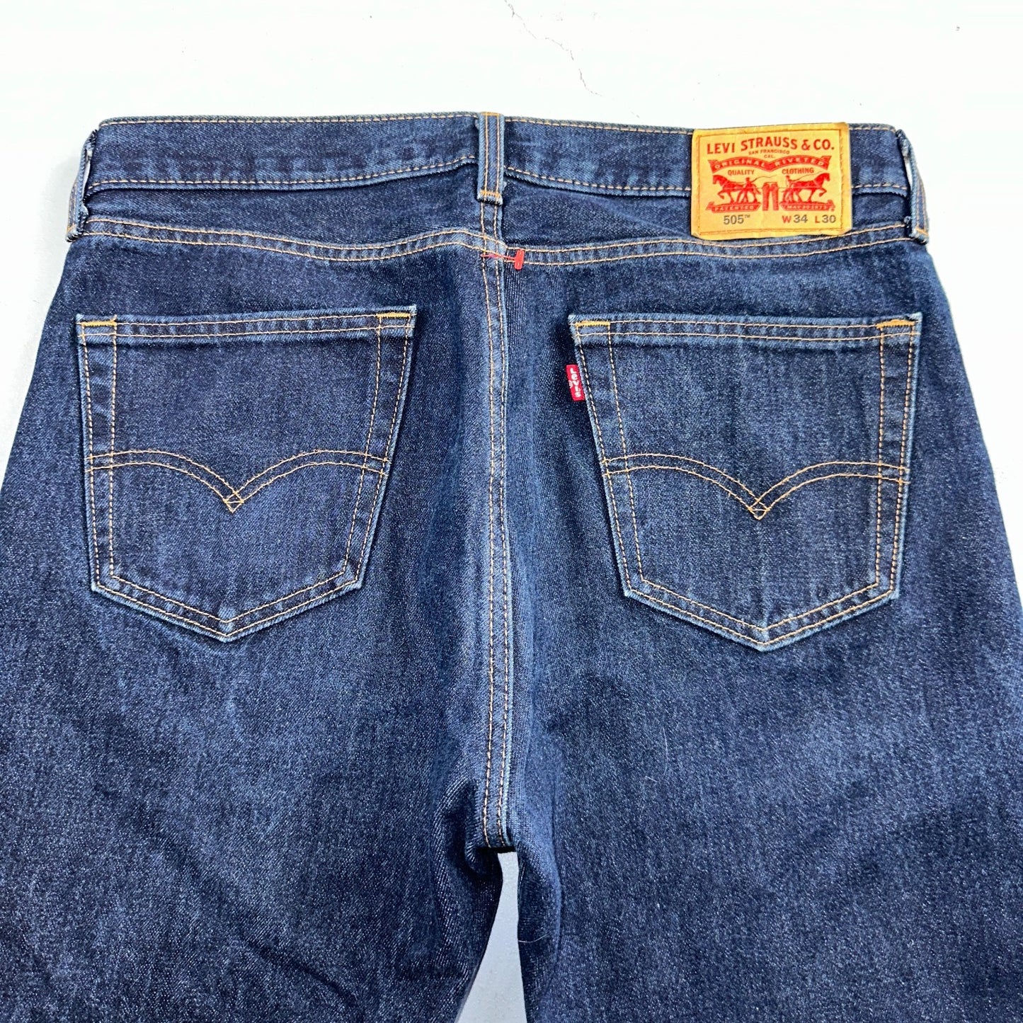 Levis 505 Vintage Y2K Straight Leg XX 2000s Jeans 34x30 Dark Wash Denim
