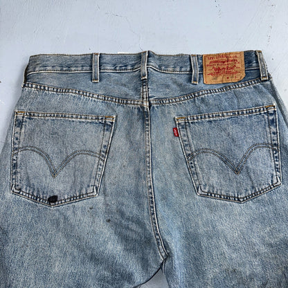 Levis 501 Vintage Y2K XX Straight Leg Jeans 90s Blue Light Wash 38x29 Act 36x27