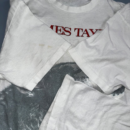 James Taylor Never Die Young VTG T Shirt 80s Hanes XL Howling Wolf RARE Concert