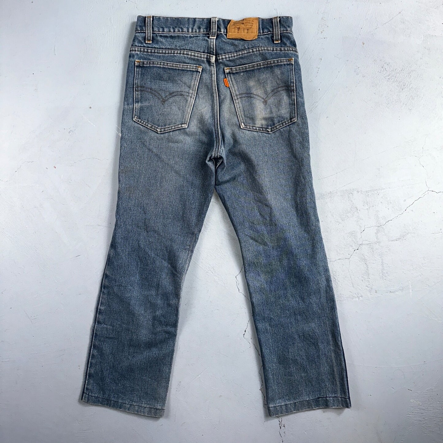Levis 716 Vintage 80s USA Orange Tab Bootcut Flare Blue Bell Bottom Jeans 29x27