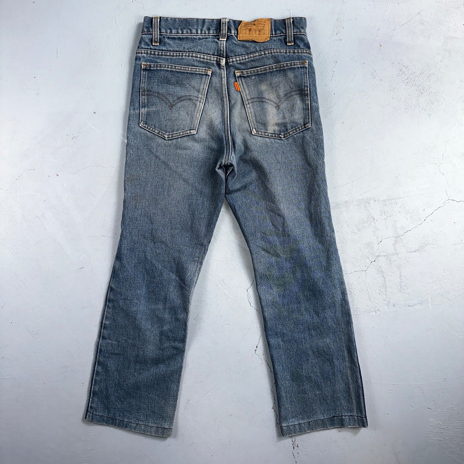 Levis 716 Vintage 80s USA Orange Tab Bootcut Flare Blue Bell Bottom Jeans 29x27