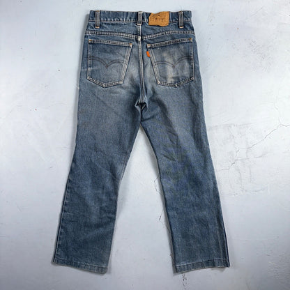Levis 716 Vintage 80s USA Orange Tab Bootcut Flare Blue Bell Bottom Jeans 29x27