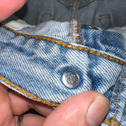 Levis 501 Vintage 90s Mexico Straight Leg Jeans 33x34 Y2K Light Wash Act 30x29