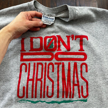 Don't do Christmas Funny Sad Jolly Santa VTG Sweatshirt Jumper Crewneck Y2K