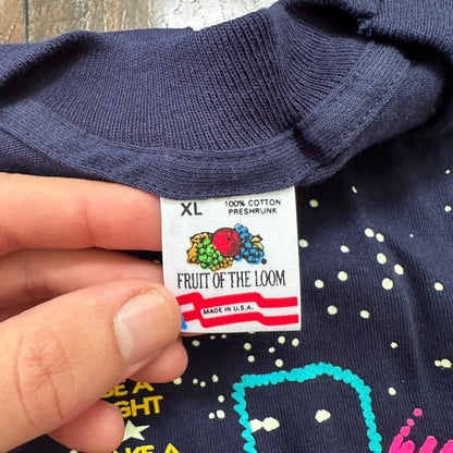 Plug In City PDX Oregon 1992 VTG T Shirt Electricity Fun Running Difference 90s