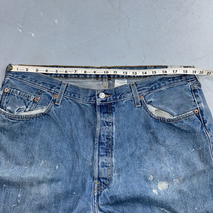 Levis 501 Vintage Y2K 90s XX Straight Leg Jeans Blue Light Wash 40x32 Act 38x31