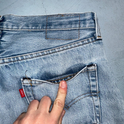 Levis 501 Vintage 80s Redline Selvedge USA XX Jeans Light Wash 524 Act 32x27