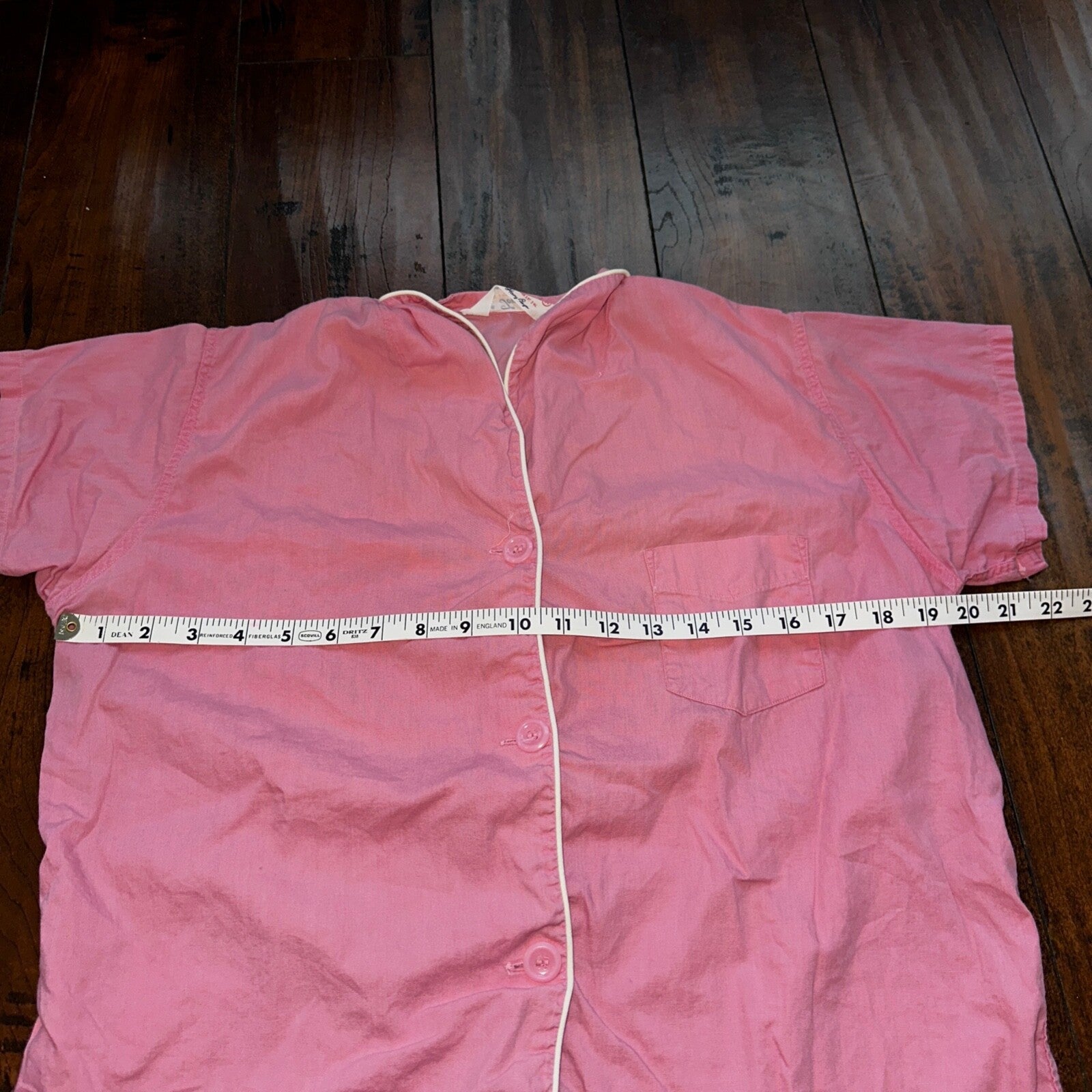 Vintage 50s 60s Tommies Sanforized Sleepwear Pajamas Pair Pants Top Cotton Pink