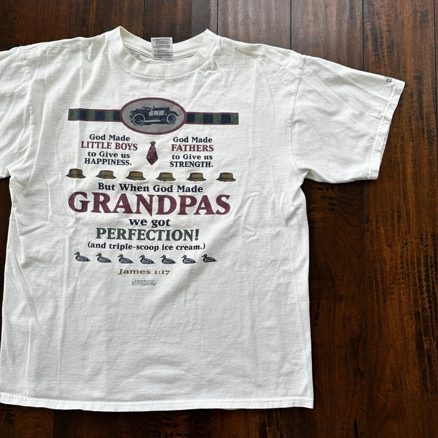 Grandpa Funny Vintage T Shirt Tultex Creepy Great Humor Perfection Ice Cream