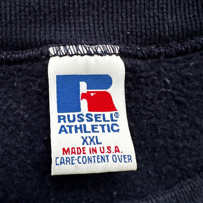 Vintage Russell Athletic Sweatshirt Navy Blue 2XL 90s Kanye V USA Basic Clean
