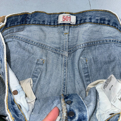 Levis 501 Vintage Y2K XX Straight Leg Jeans Blue Light Wash 36x34 Act 35x31