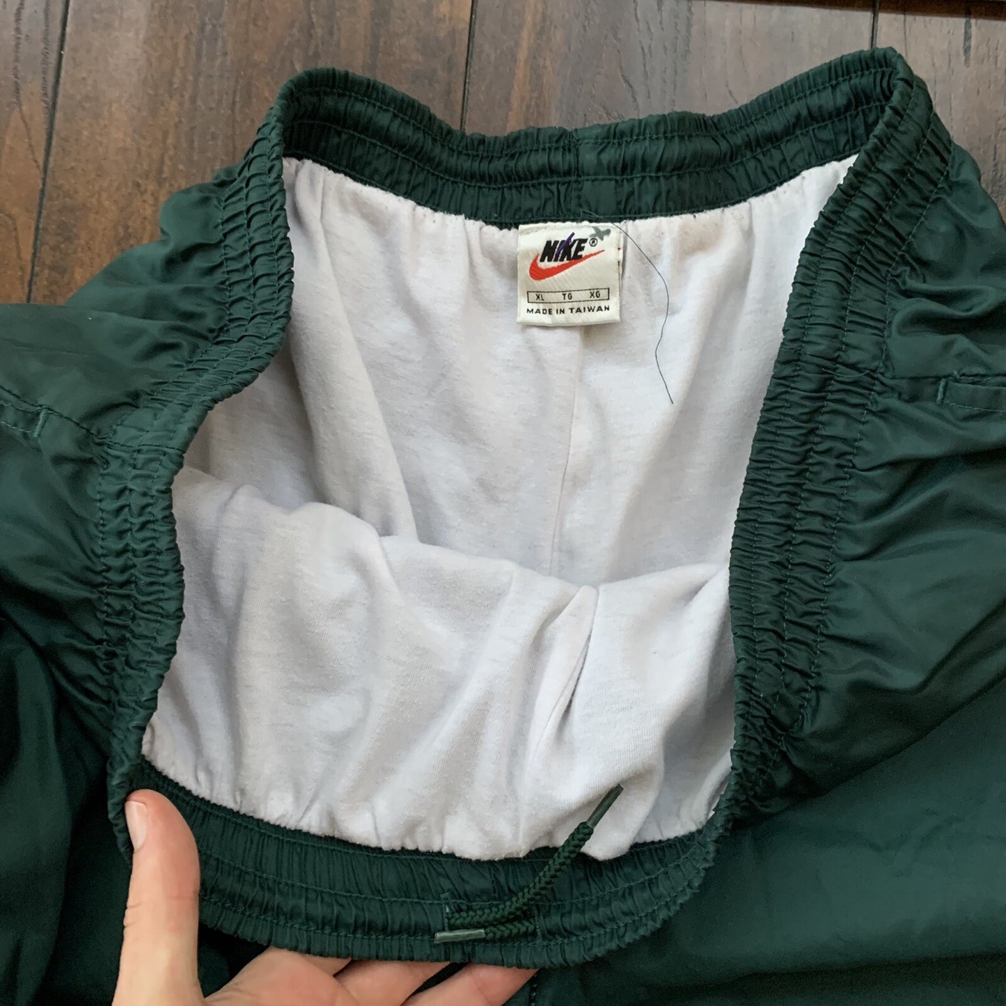 Vintage Nike Warm Up Track Soccer Pants Basic XL Green 90s Essential 80s Jogger