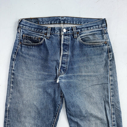 Levis 501 Vintage 80s Redline Selvedge USA XX Jeans Med Wash 35x38 Act 32x33