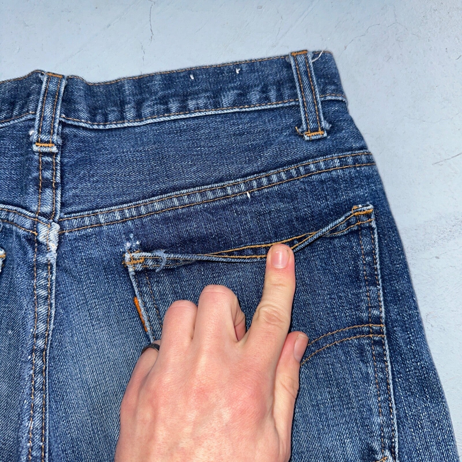 Levis 746 Vintage 70s USA Orange Tab Bootcut Flare Blue Bell Bottom Jeans 29x26