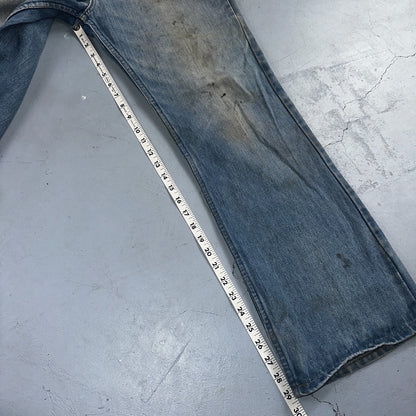Levis 517 Vintage 80s USA Orange Tab Bootcut Flare Blue Jeans Talon Act 34x29