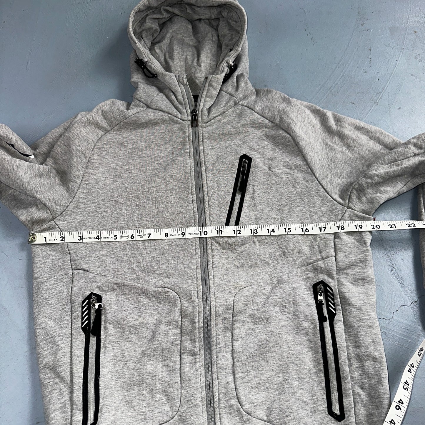 RLX Ralph Lauren Hoodie Mens Medium Gray Hybrid Pullover Gray Logo Training Gym