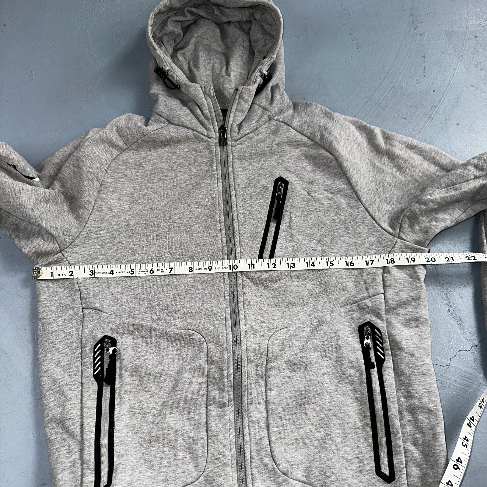 RLX Ralph Lauren Hoodie Mens Medium Gray Hybrid Pullover Gray Logo Training Gym