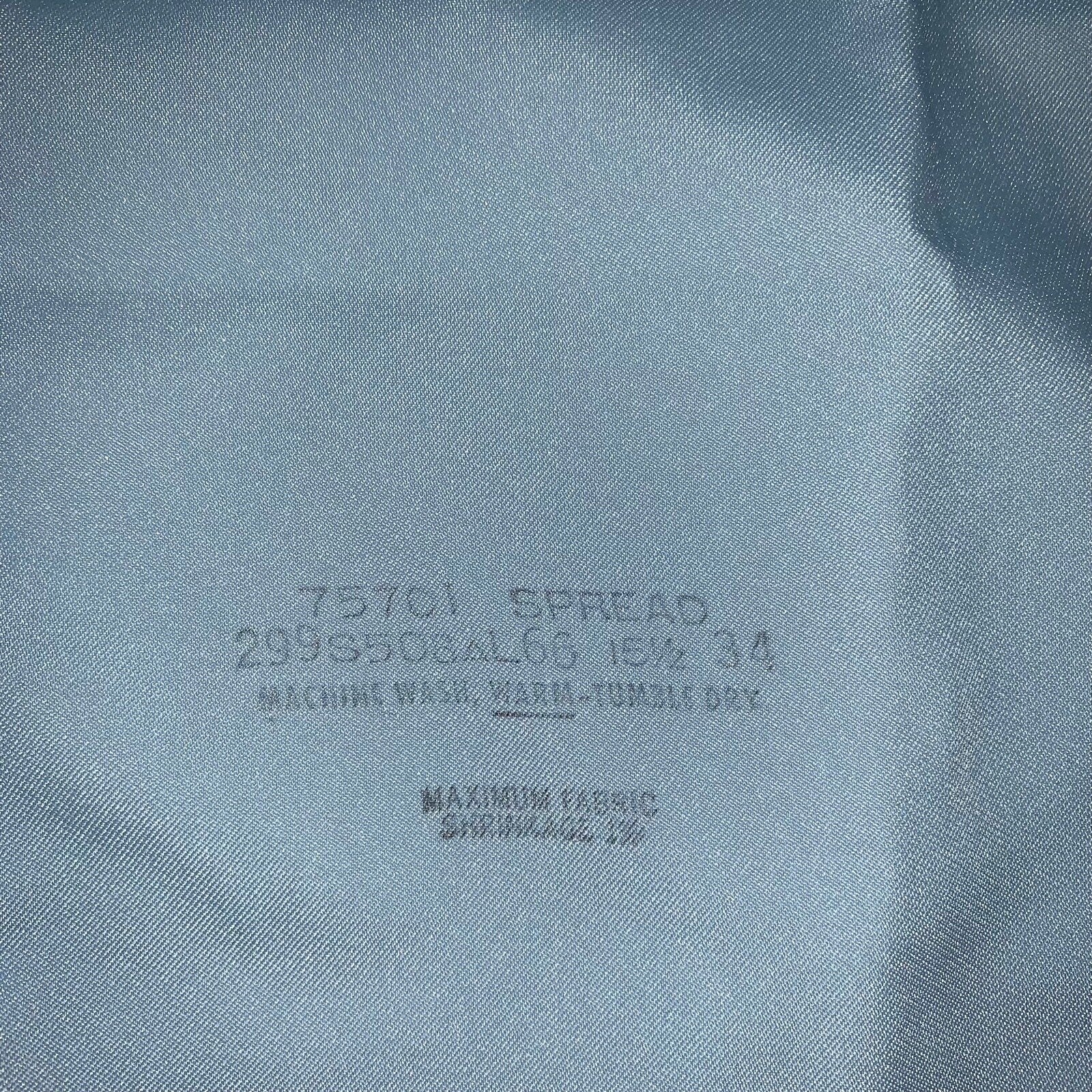 Sears Blue Vintage Button Down Work Shirt Dress 60s 70s Sanforized