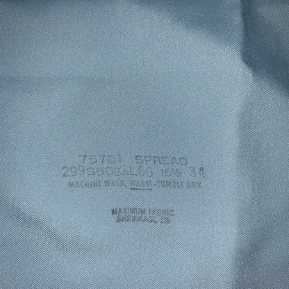 Sears Blue Vintage Button Down Work Shirt Dress 60s 70s Sanforized