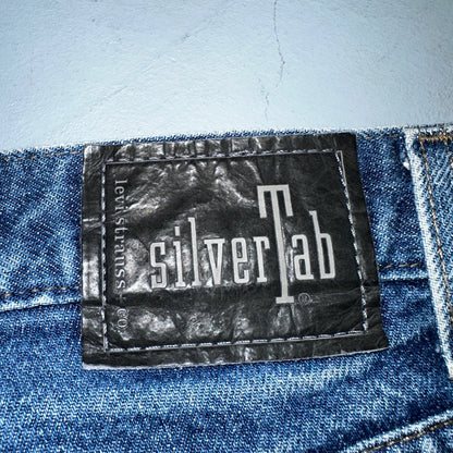 Levis SilverTab Vintage 90s Baggy Denim Jeans Blue Silver Tab Skater Act 35x32