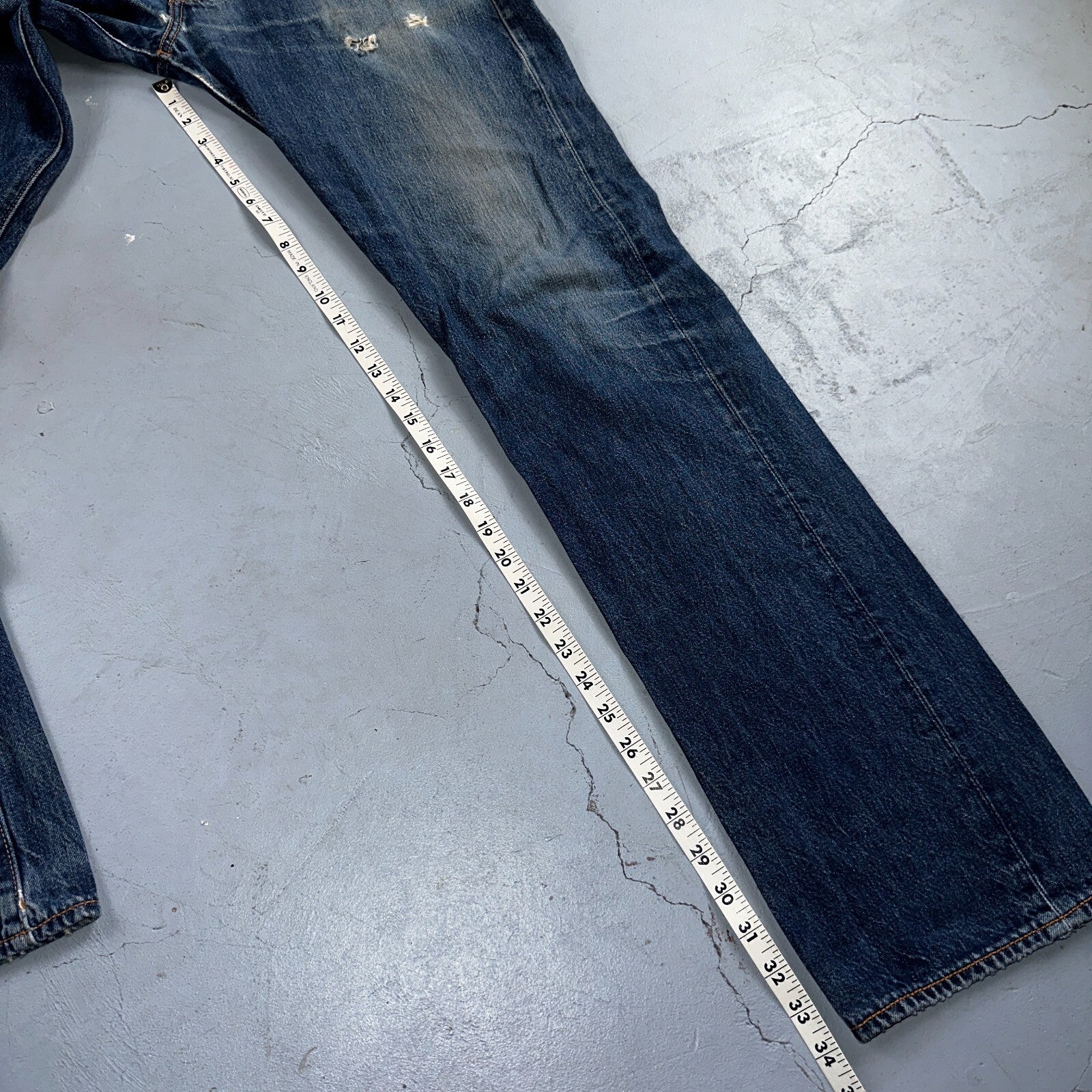 Levis 501 Y2K XX Straight Leg Jeans Blue VTG Med Wash 34x36 Act 34x34