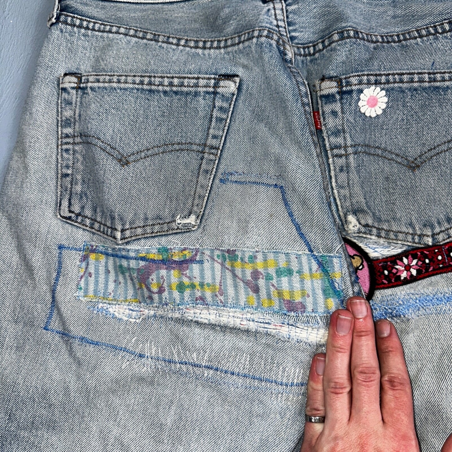 Levis 501 Vintage 80s Redline Selvedge USA XX Jeans Light Wash Skinny Act 29x32