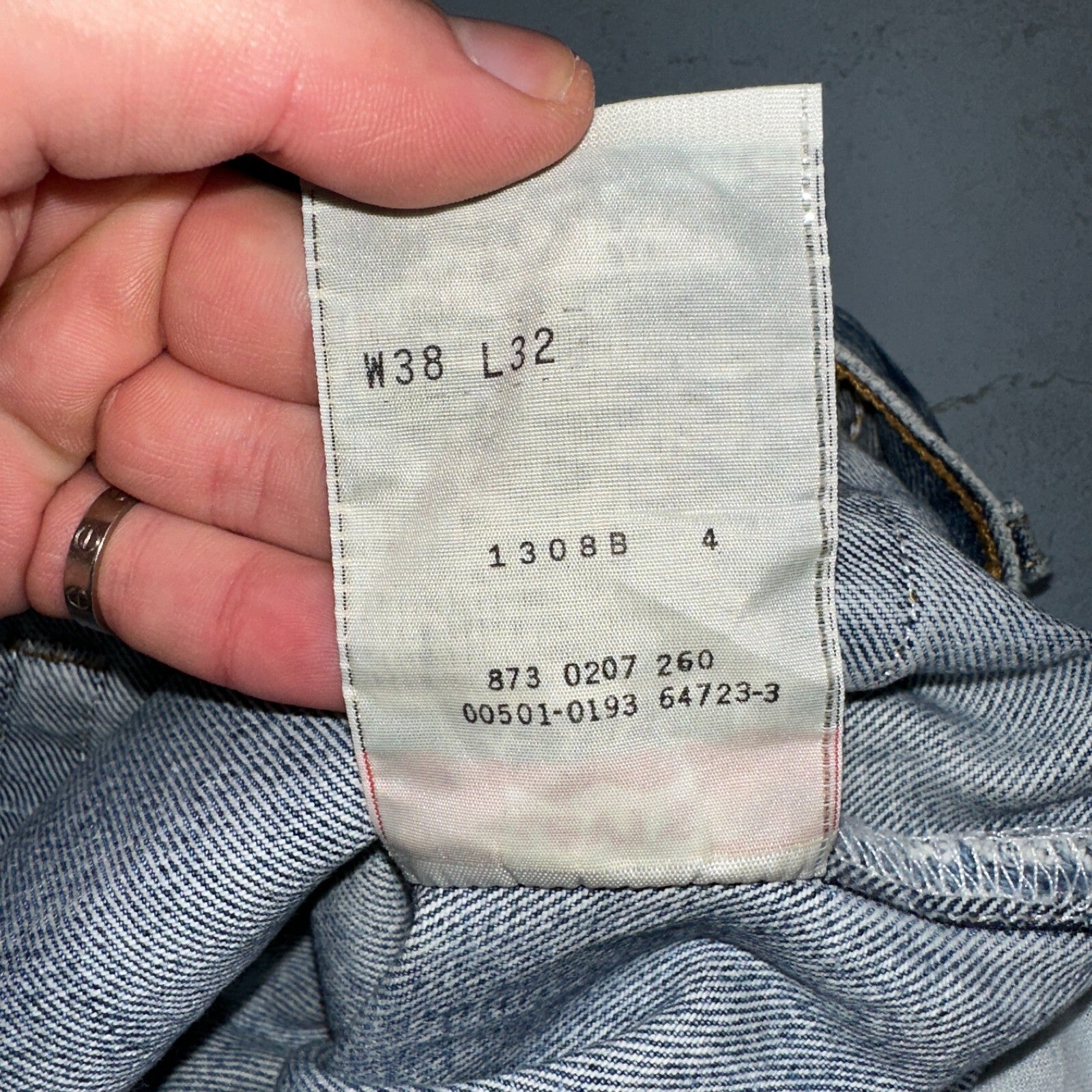 Levis 501 Vintage 90s XX Straight Leg Jeans Y2K Light Wash 38x32 Act 38x32