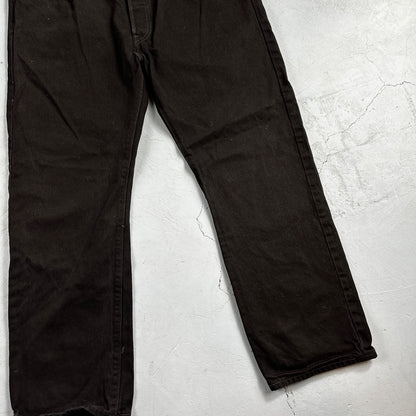 Levis 501 Vintage Y2K Mexico XX Straight Leg Jeans Black Dark Wash 38x30