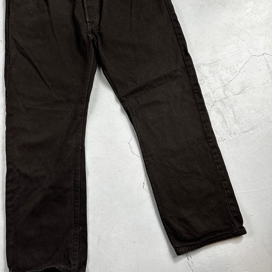 Levis 501 Vintage Y2K Mexico XX Straight Leg Jeans Black Dark Wash 38x30