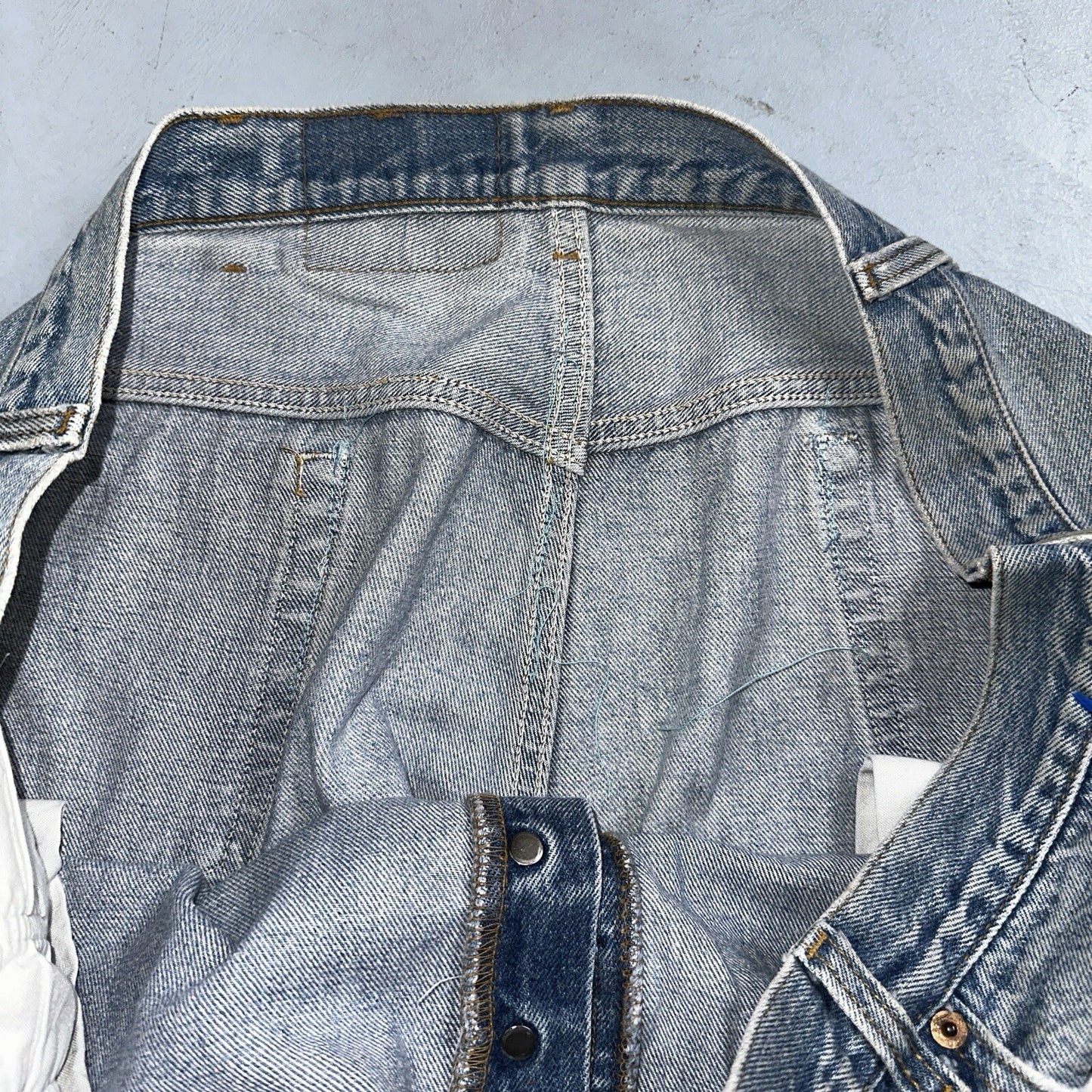 Levis 501 Vintage 90s USA XX Straight Leg Jeans 48x34 Light Wash Act 44x29